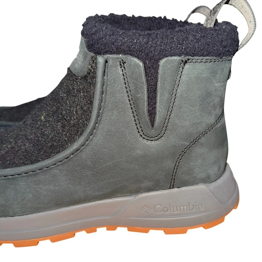 NEW Columbia Landroamer Boots Womens 9 Ankle Black Suede Faux Shearling Lined